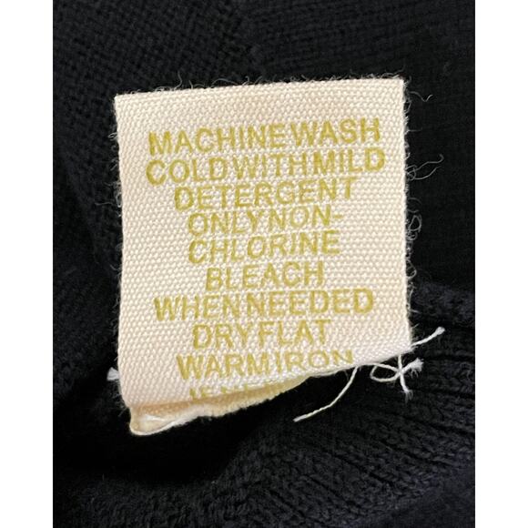 Anthropologie Shae Button Front Cardigan Black XL Cotton Minimalist Contemporary - Picture 9 of 9